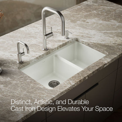 KOHLER K-8669-5UA3 Riverby 33" undermount double-bowl workstation kitchen sink