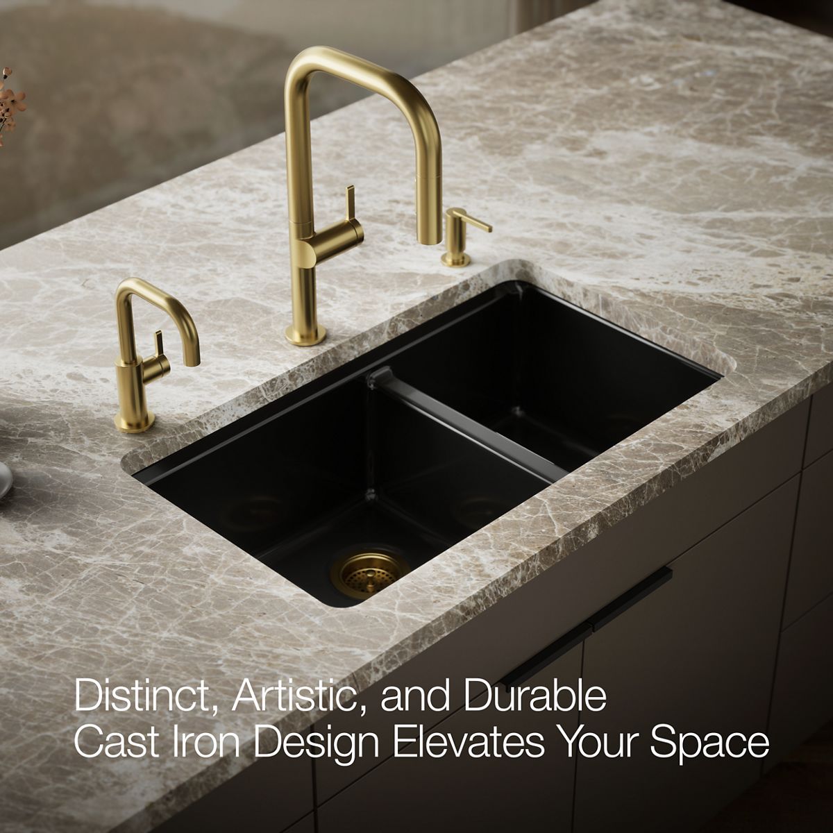 KOHLER Riverby 33" undermount double-bowl workstation kitchen sink