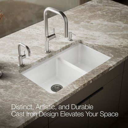 KOHLER Riverby 33" undermount double-bowl workstation kitchen sink