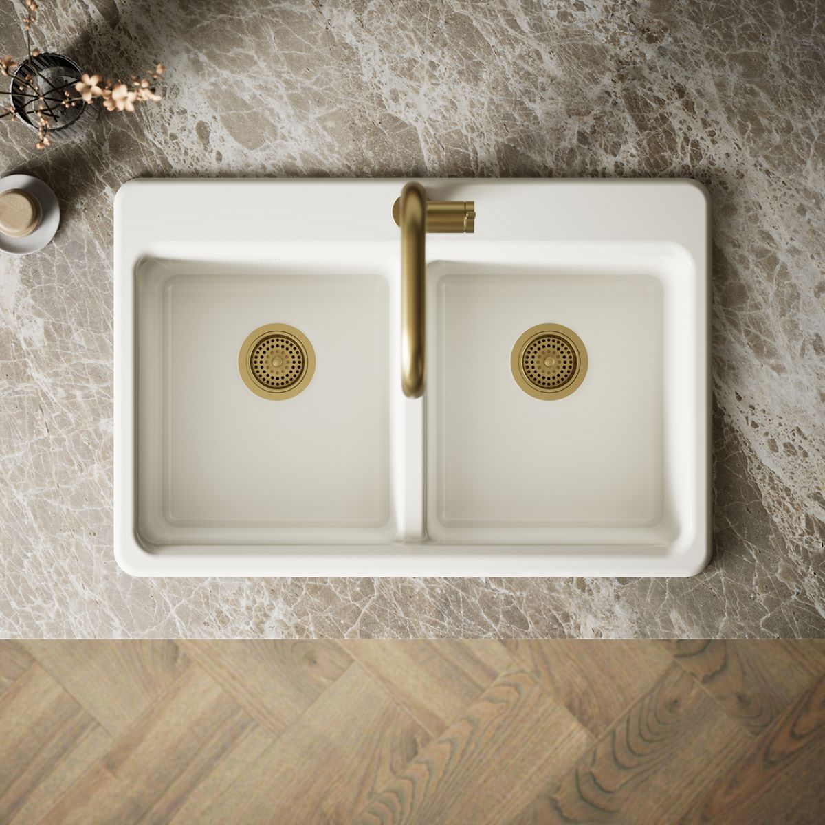 KOHLER Riverby 33" top-mount double-bowl kitchen sink