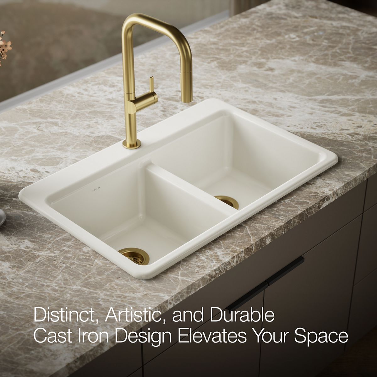 KOHLER Riverby 33" top-mount double-bowl kitchen sink