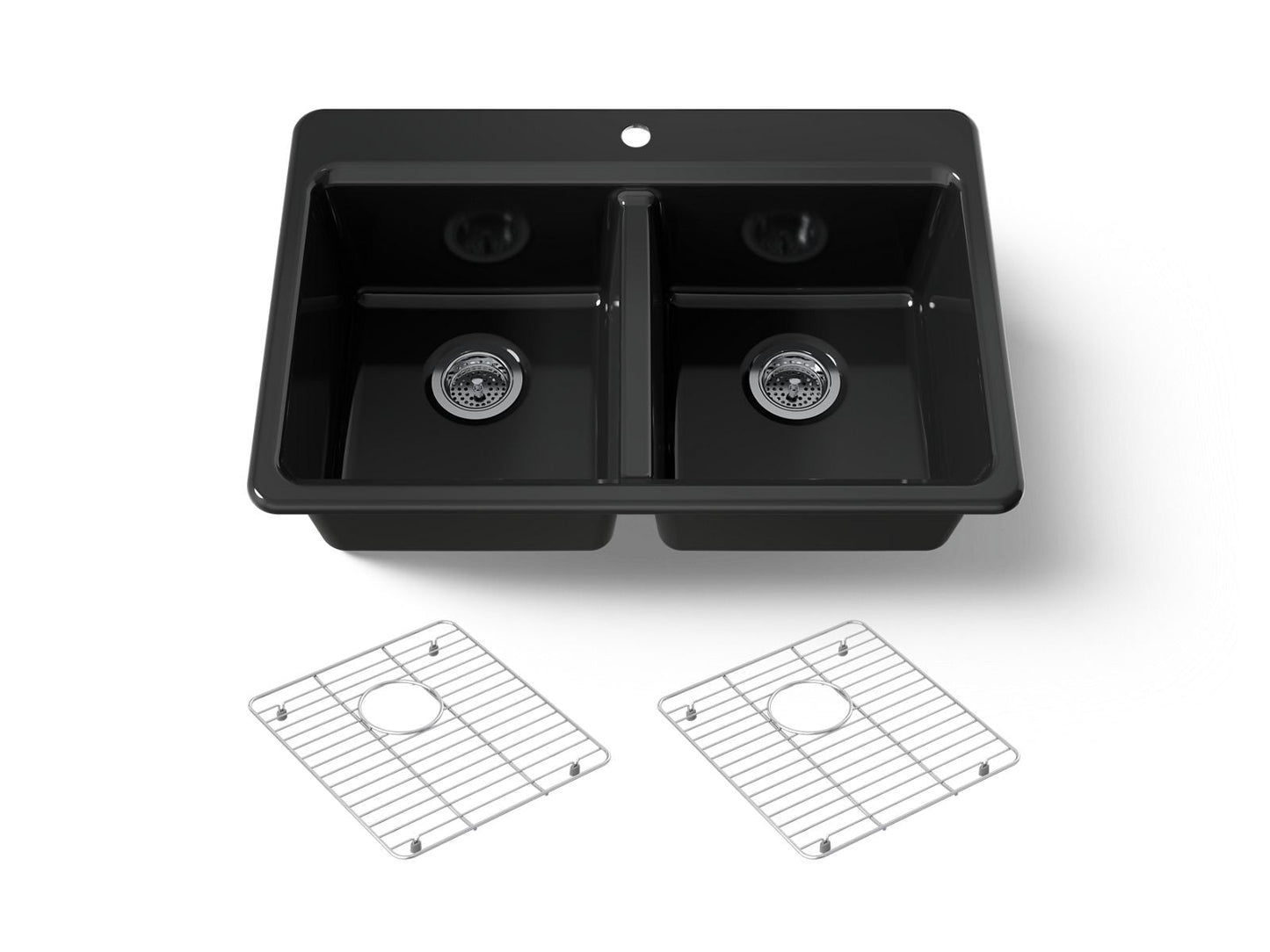 KOHLER Riverby 33" top-mount double-bowl kitchen sink
