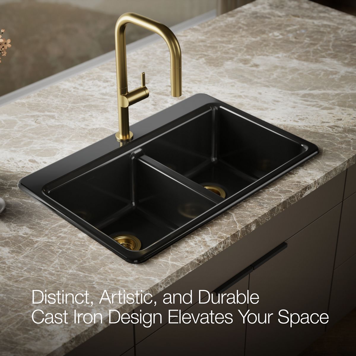 KOHLER Riverby 33" top-mount double-bowl kitchen sink