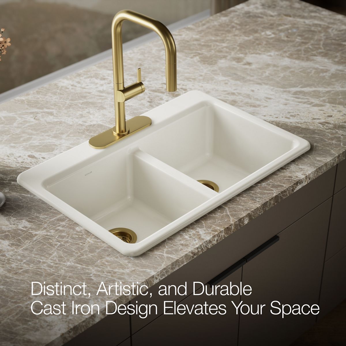 KOHLER Riverby 33" top-mount double-bowl kitchen sink