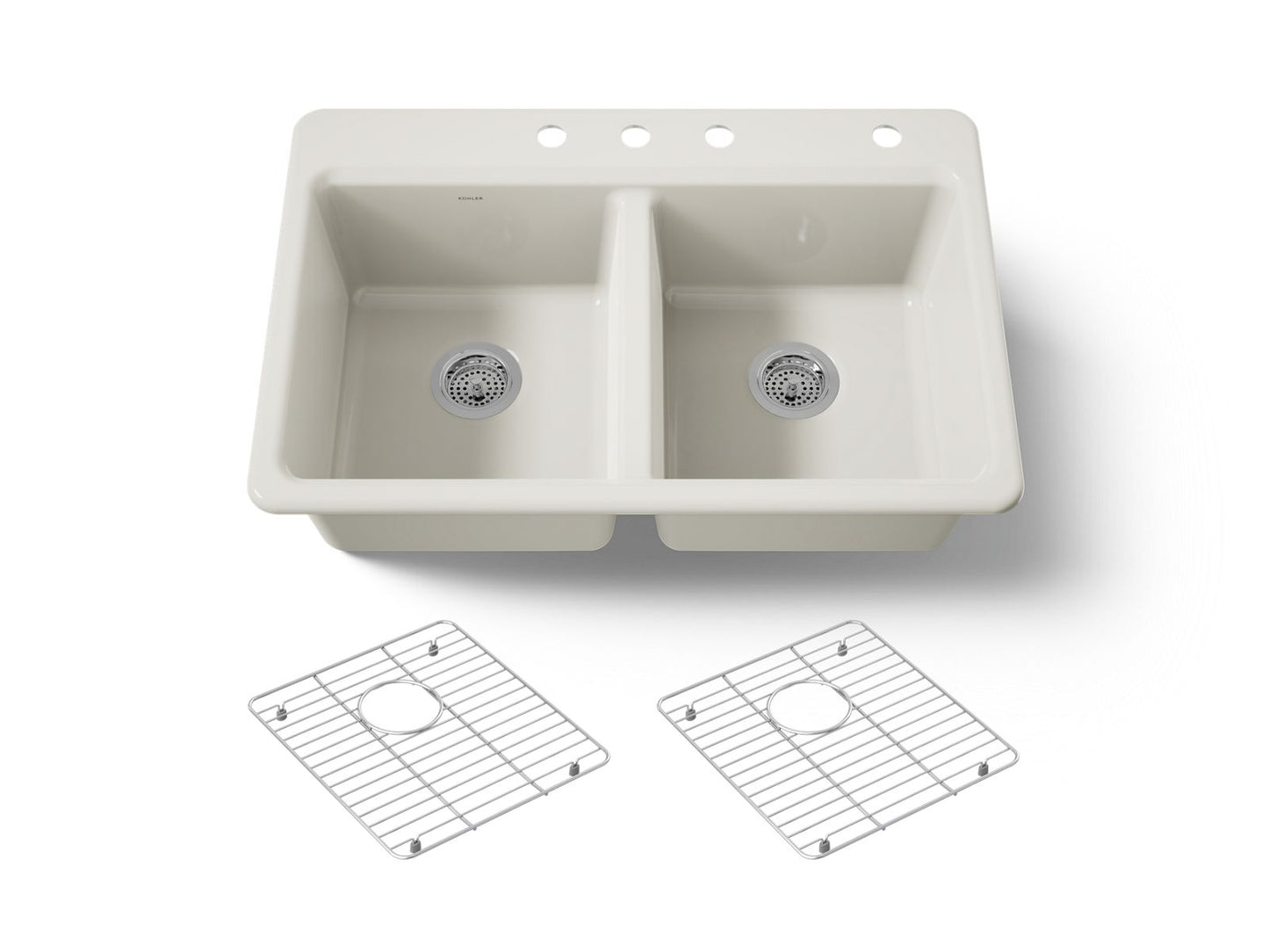 KOHLER Riverby 33" top-mount double-bowl kitchen sink