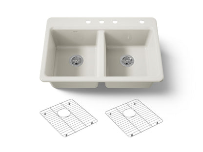 KOHLER Riverby 33" top-mount double-bowl kitchen sink