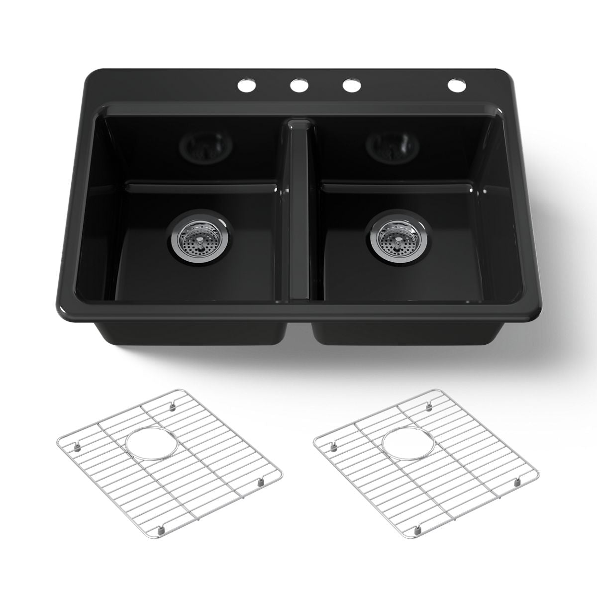 KOHLER Riverby 33" top-mount double-bowl kitchen sink