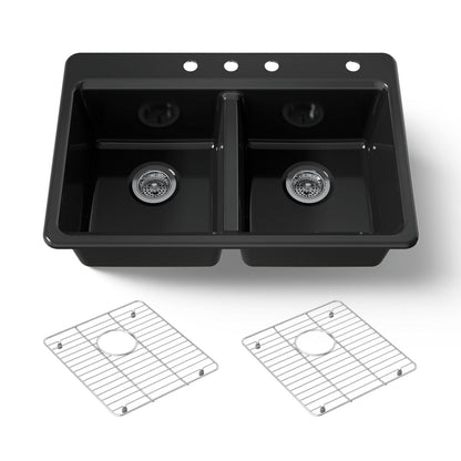 KOHLER Riverby 33" top-mount double-bowl kitchen sink