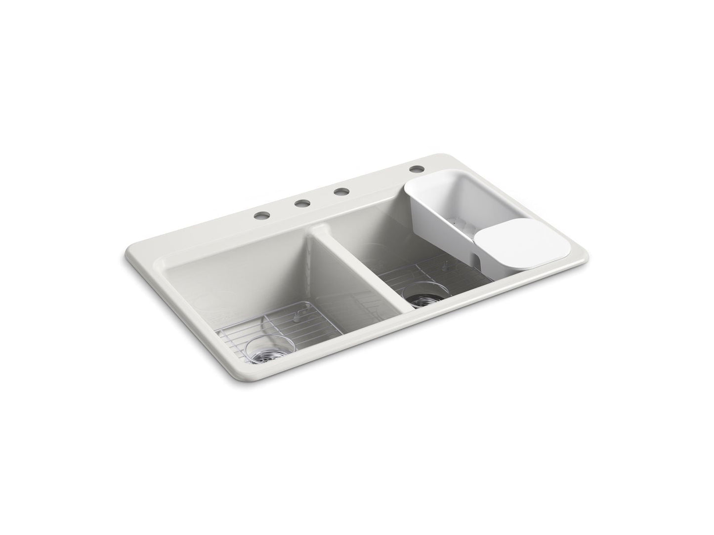 KOHLER K-8679-4A2 Riverby 33" top-mount double-bowl workstation kitchen sink