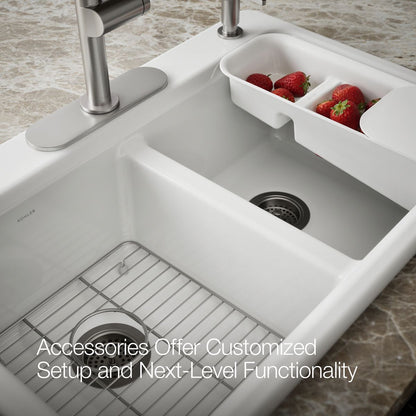 KOHLER K-8679-4A2 Riverby 33" top-mount double-bowl workstation kitchen sink