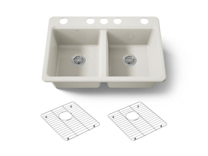 KOHLER Riverby 33" undermount double-bowl kitchen sink