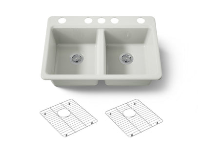 KOHLER Riverby 33" undermount double-bowl kitchen sink