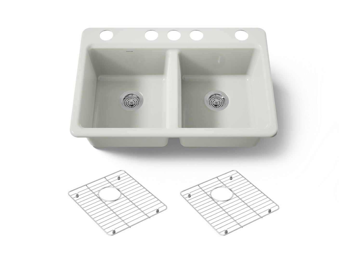 KOHLER Riverby 33" undermount double-bowl kitchen sink