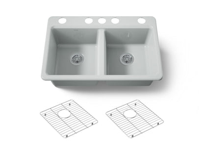 KOHLER Riverby 33" undermount double-bowl kitchen sink