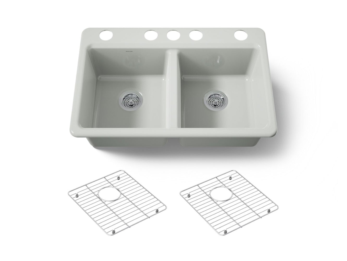 KOHLER Riverby 33" undermount double-bowl kitchen sink