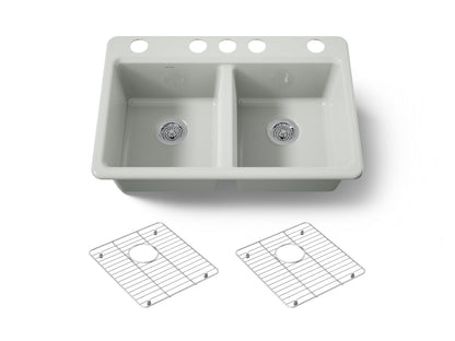 KOHLER Riverby 33" undermount double-bowl kitchen sink