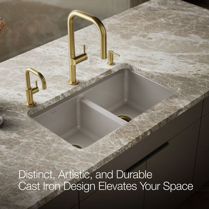 KOHLER Riverby 33" undermount double-bowl kitchen sink