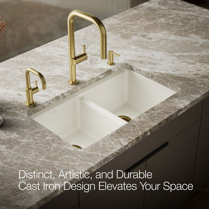 KOHLER K-8679-5UA3 Riverby 33" undermount double-bowl workstation kitchen sink
