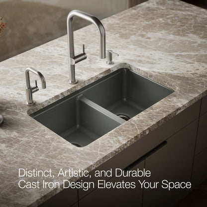 KOHLER Riverby 33" undermount double-bowl workstation kitchen sink