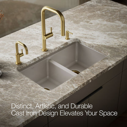 KOHLER Riverby 33" undermount double-bowl workstation kitchen sink