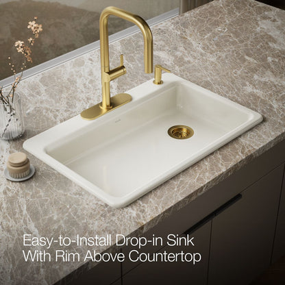 KOHLER Riverby 33" top-mount single-bowl kitchen sink