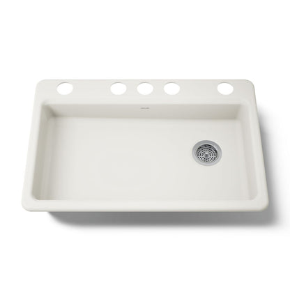 KOHLER K-8689-5U Riverby 33" undermount single-bowl kitchen sink