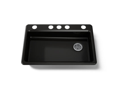 KOHLER K-8689-5U Riverby 33" undermount single-bowl kitchen sink
