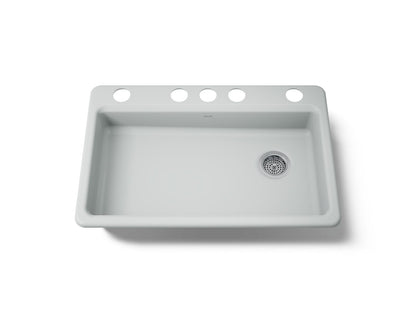 KOHLER K-8689-5U Riverby 33" undermount single-bowl kitchen sink