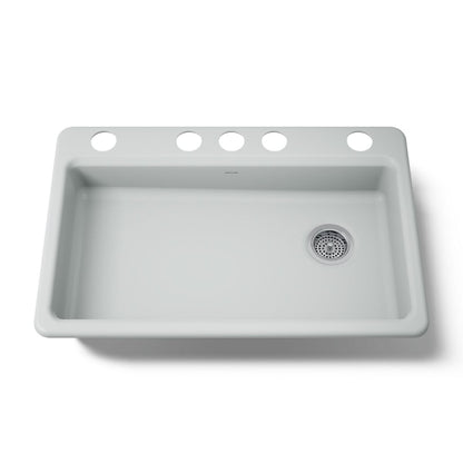 KOHLER K-8689-5U Riverby 33" undermount single-bowl kitchen sink