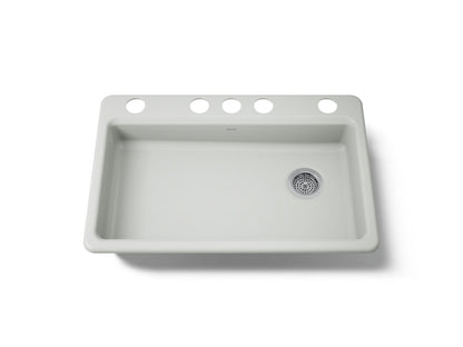 KOHLER K-8689-5U Riverby 33" undermount single-bowl kitchen sink