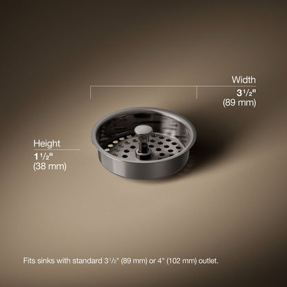 3/4 view of product with dimensions