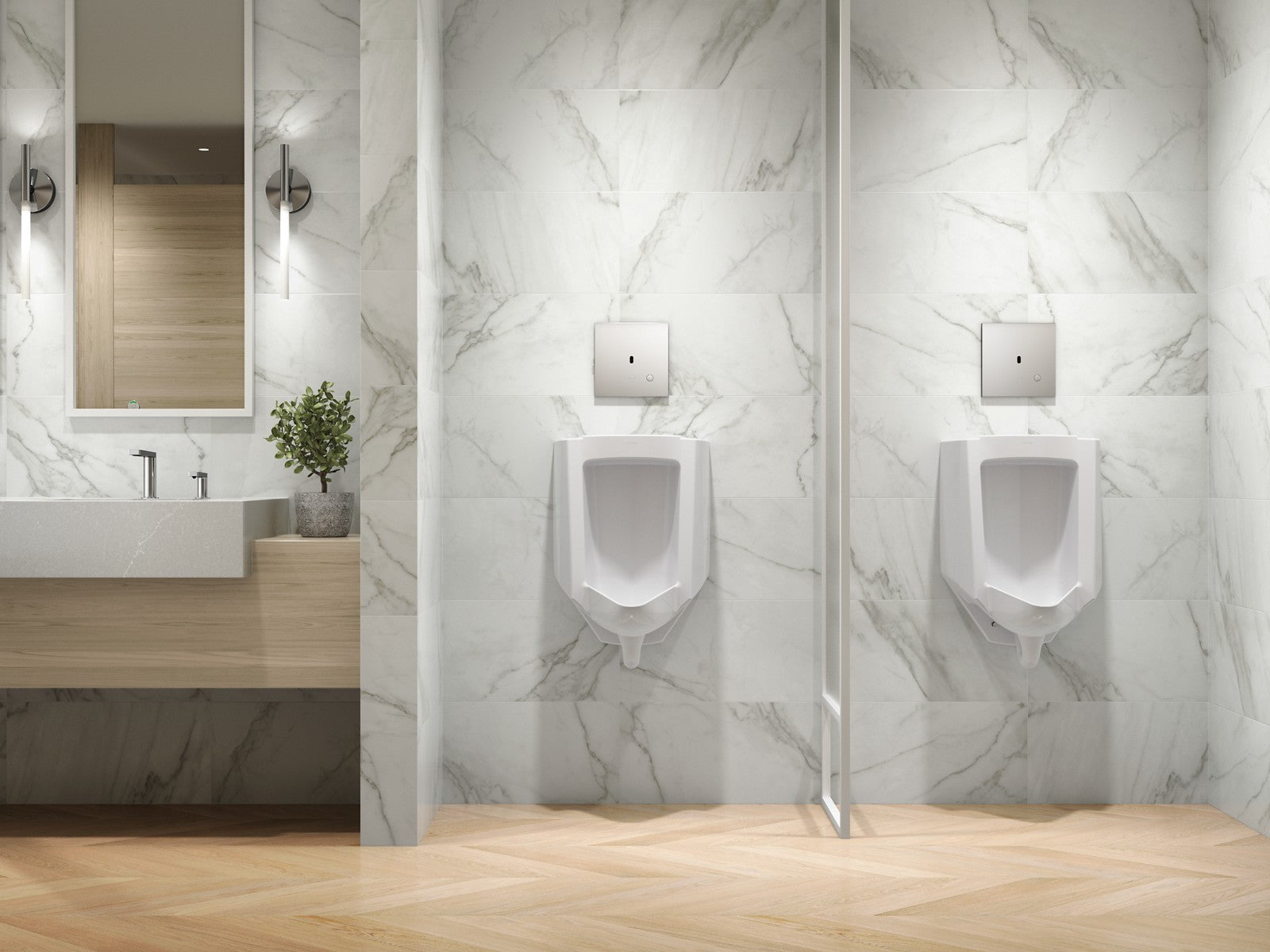 KOHLER K-90UB00G40 Mach Flex Metal faceplate for concealed touchless urinal flushometer, 0.5 gpf, polished chrome - view 3