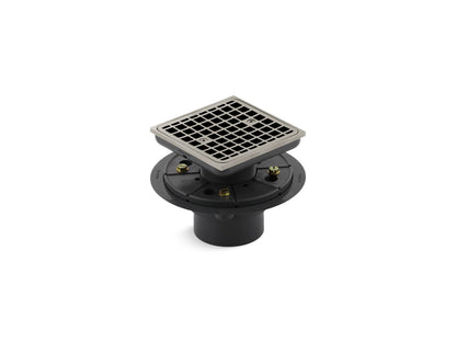KOHLER K-9136 Clearflo Square design tile-in shower drain, vibrant brushed nickel