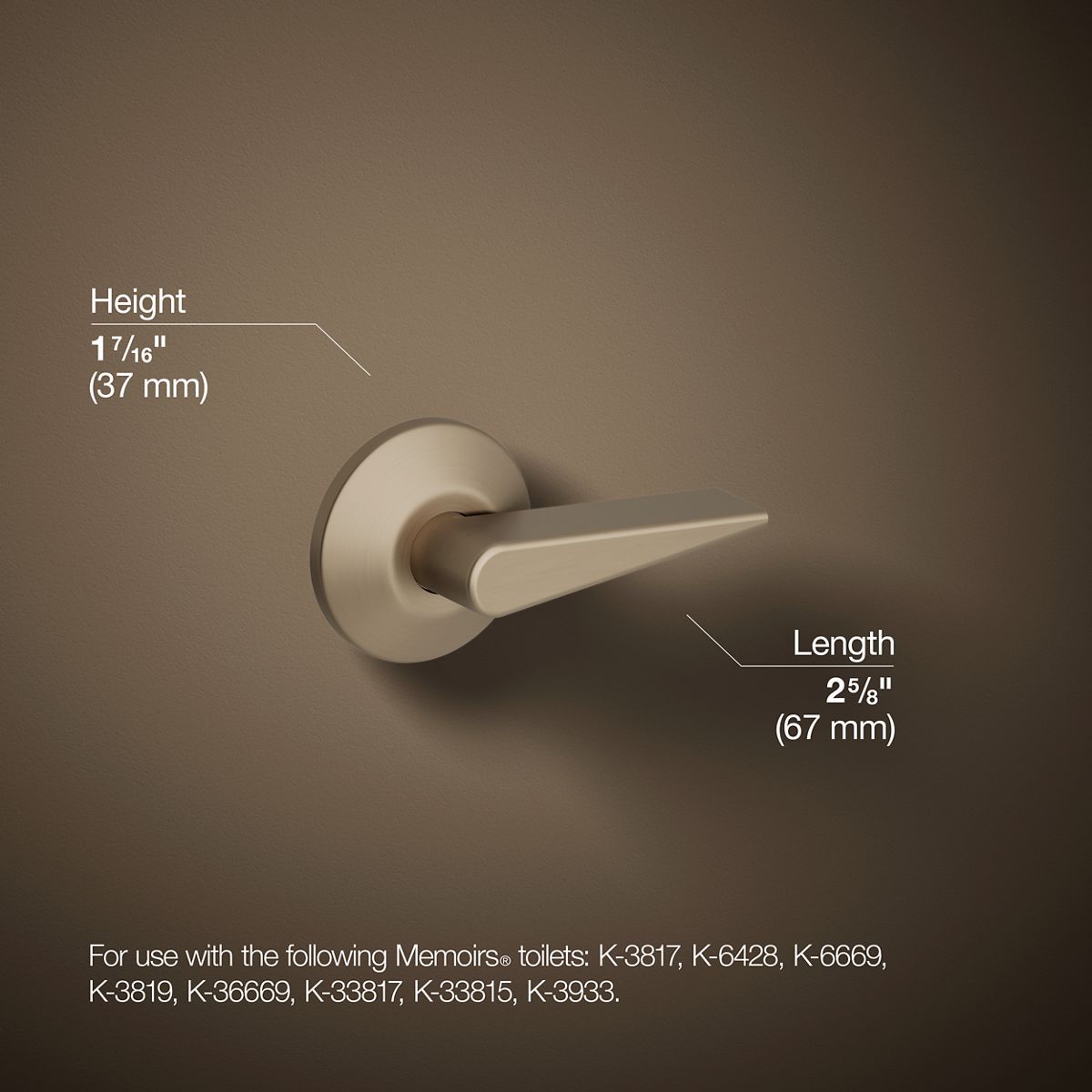 KOHLER K-9167-R Memoirs Trip lever