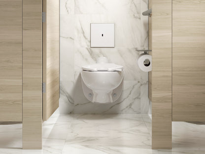 KOHLER K-91TB10K50-0WH Mach Flex Glass faceplate for concealed touchless toilet flushometer, 1.0 gpf, vibrant brushed...