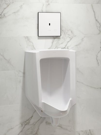 KOHLER K-91UB10G40-0WH Mach Flex Glass Faceplate for Concealed Touchless Urinal Flushometer, 0.5 GPF, Matte Black - image foc