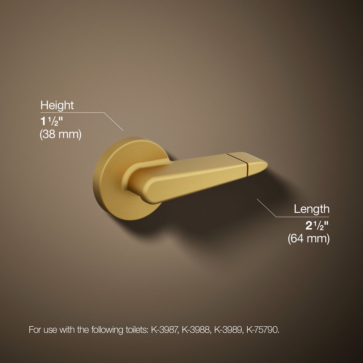 KOHLER K-9237 Dual-flush trip lever, left hand