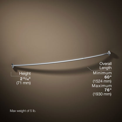KOHLER K-9349 Expanse Curved shower rod - traditional design