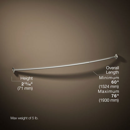 KOHLER K-9349 Expanse Curved shower rod - traditional design