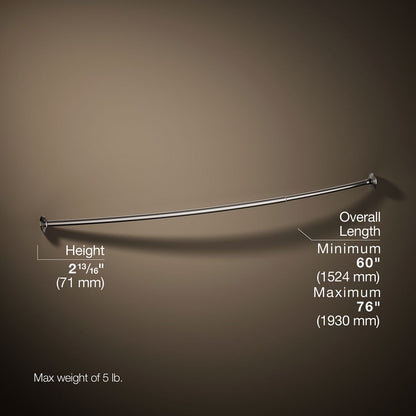 KOHLER K-9349 Expanse Curved shower rod - traditional design