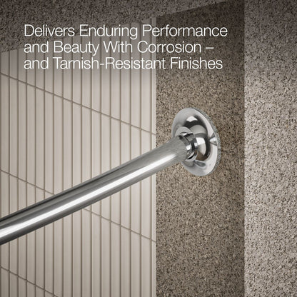 KOHLER Expanse Curved shower rod - transitional design