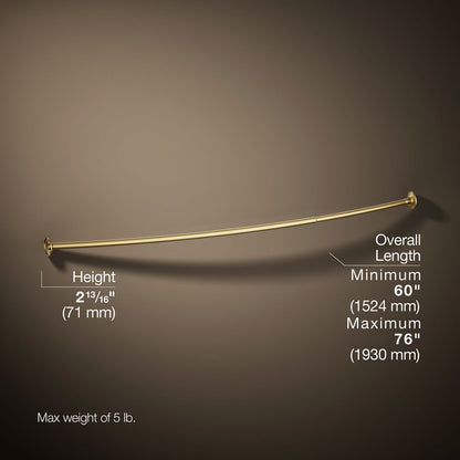 KOHLER Expanse Curved shower rod - transitional design