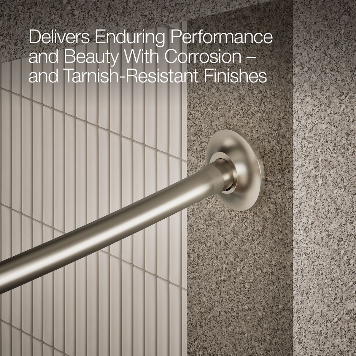 KOHLER Expanse Curved shower rod - transitional design