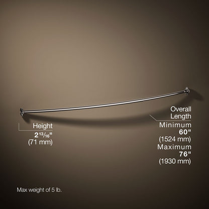 KOHLER Expanse Curved shower rod - transitional design