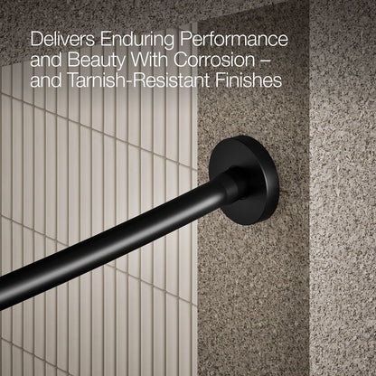 KOHLER Expanse Contemporary design curved shower rod