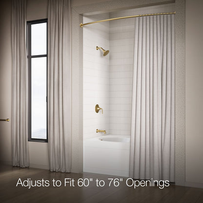 KOHLER Expanse Contemporary design curved shower rod