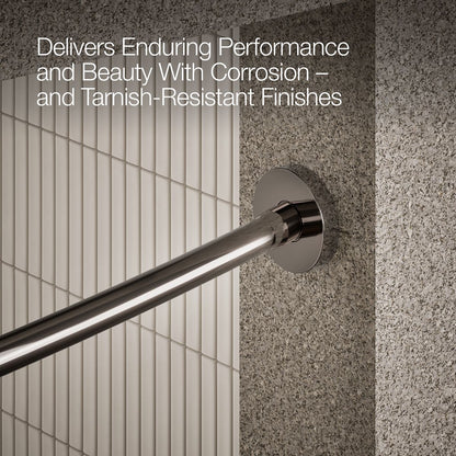 KOHLER Expanse Contemporary design curved shower rod