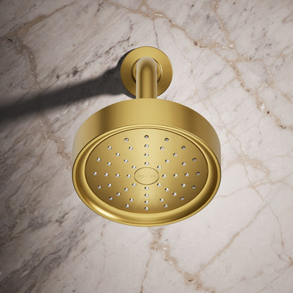 KOHLER K-939-H Purist Single-function showerhead, 1.5 gpm, vibrant brushed moderne brass - view 4