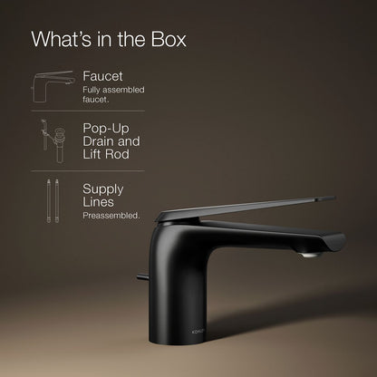 KOHLER K-97345-4 Avid Single-handle bathroom sink faucet, 1.2 gpm