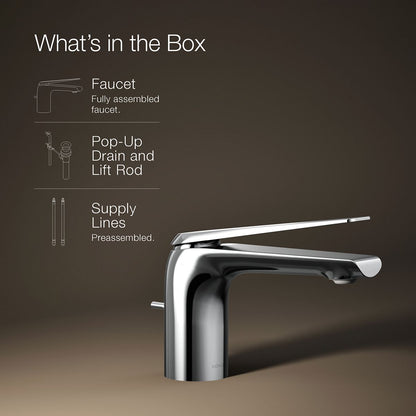 KOHLER K-97345-4 Avid Single-handle bathroom sink faucet, 1.2 gpm